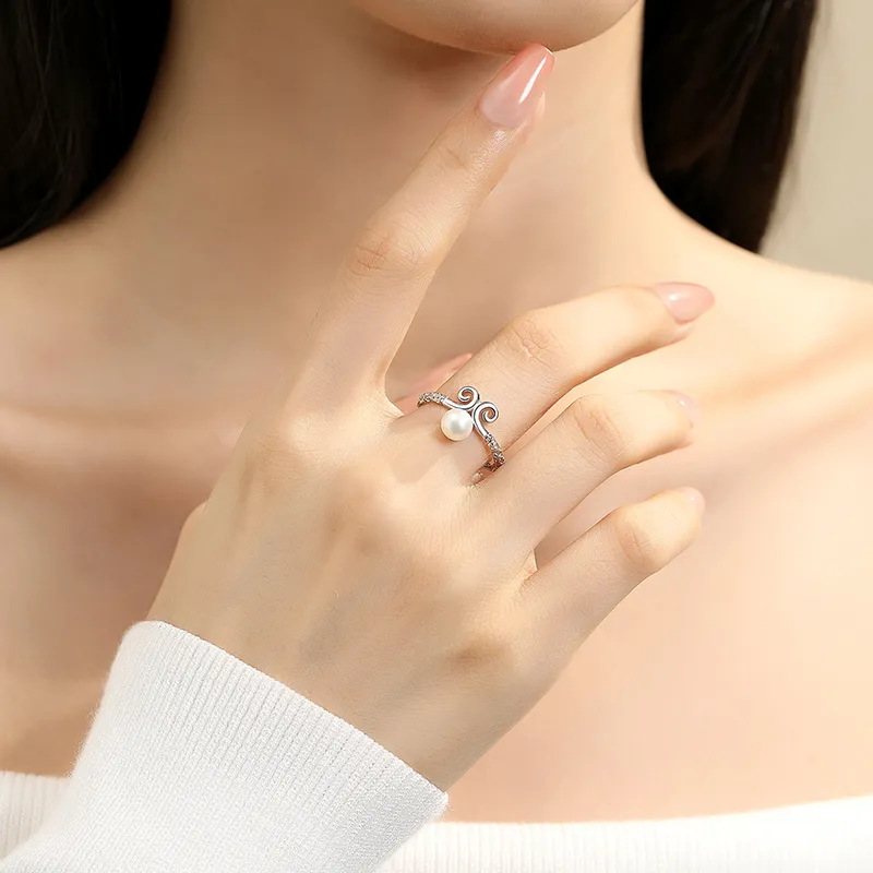 Inlady Saltwater Pearl Rings Women's-4