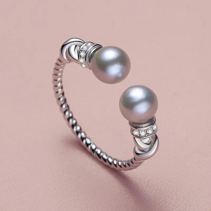 Inlady Saltwater Pearl Rings Women's-2