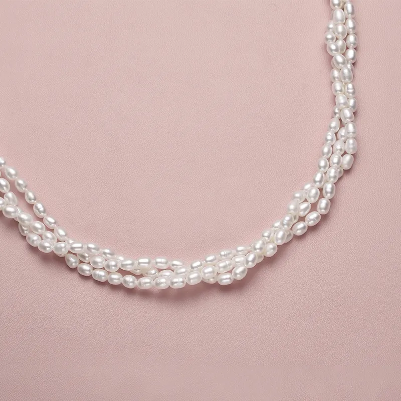 Inlady Freshwater Pearl Necklaces Women's Gold-5