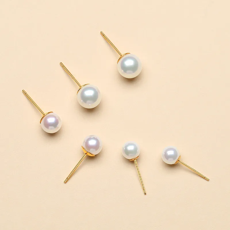 Inlady Pearl Stud Earrings Women's-3