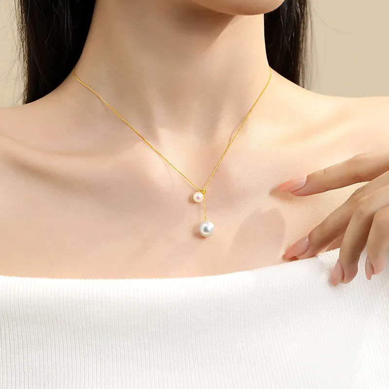 Inlady Saltwater Pearl Necklaces Women's-5