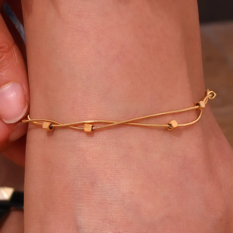 Leticia Ponti Titanium Steel Anklets Women's-1