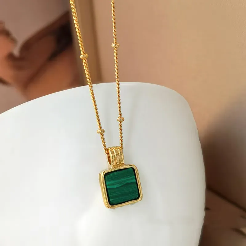 Leticia Ponti Malachite Jade Necklaces Women's-3