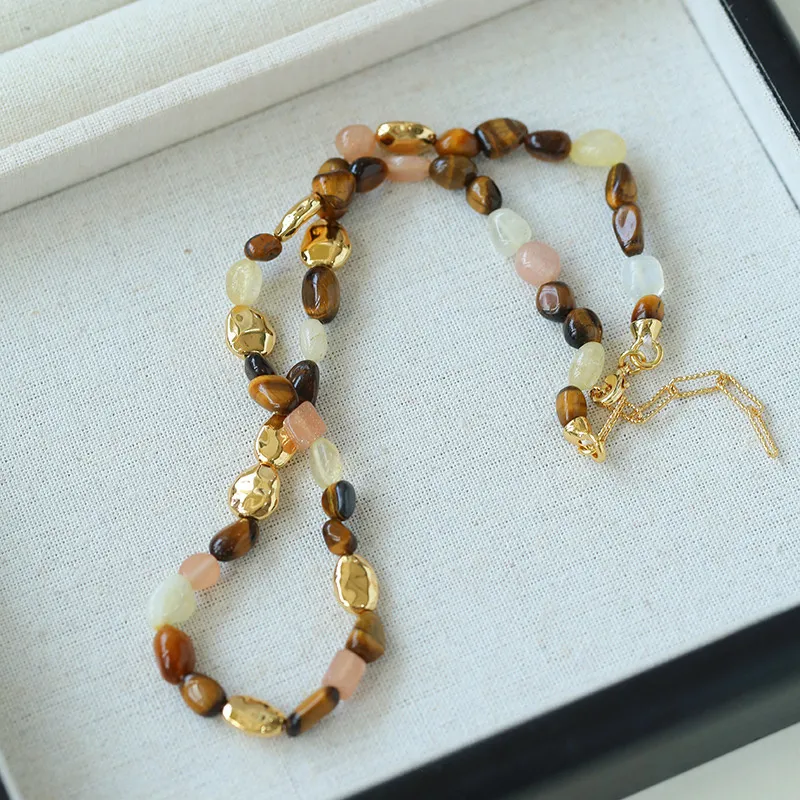 Leticia Ponti Tiger's Eye Stone Necklaces Women's-2