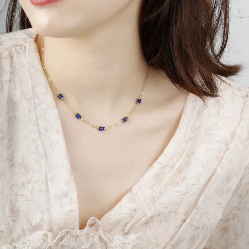 Leticia Ponti Gold Plated Copper With Semi Precious Stones Necklaces Women's-2
