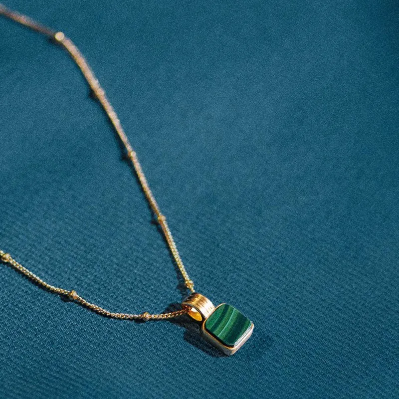Leticia Ponti Malachite Jade Necklaces Women's-4