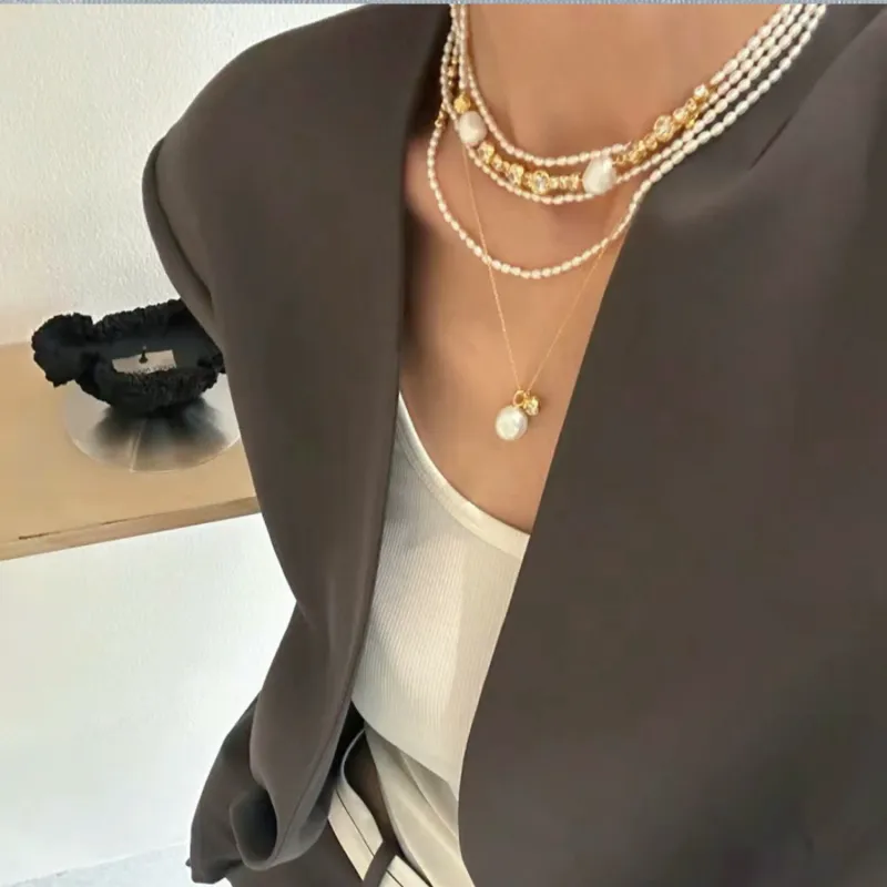 OOAK Golden Collection Zircon Necklaces Women's-2