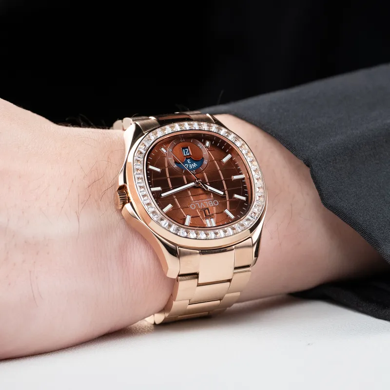 OBLVLO Automatic Mechanical Movement Watch Men's Watches Blue Dial-14