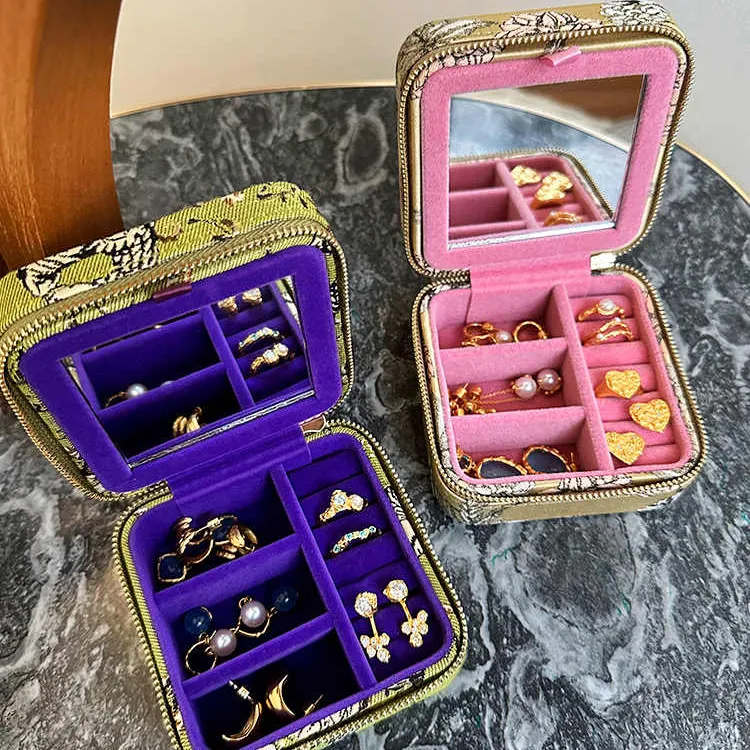 OOAK Lifestyle Series Jacquard Fabric Jewelry Boxes Women's-1