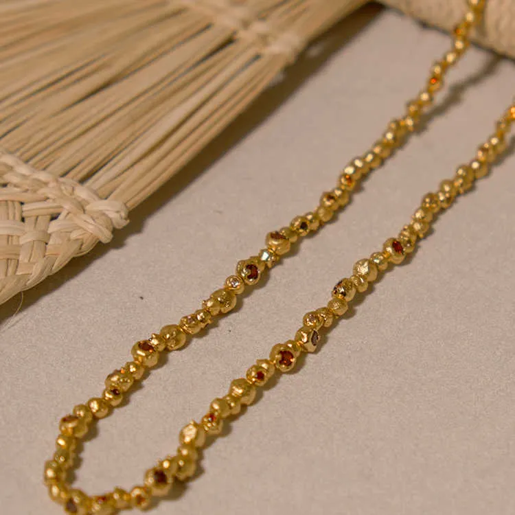 OOAK 18K Gold Plated Copper Necklaces Women's-5