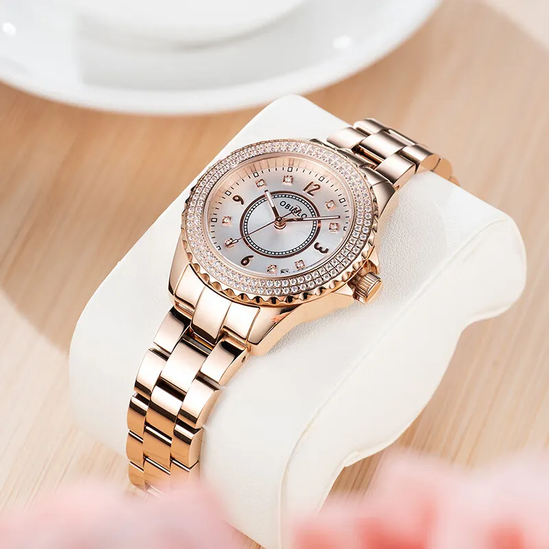 OBLVLO Automatic Mechanical Movement Stainless Steel Strap Watch Women's Watch Silver Dial-18