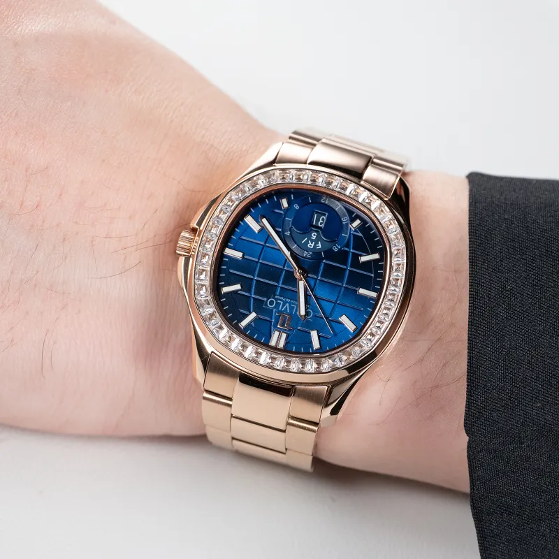 OBLVLO Automatic Mechanical Movement Watch Men's Watches Blue Dial-21