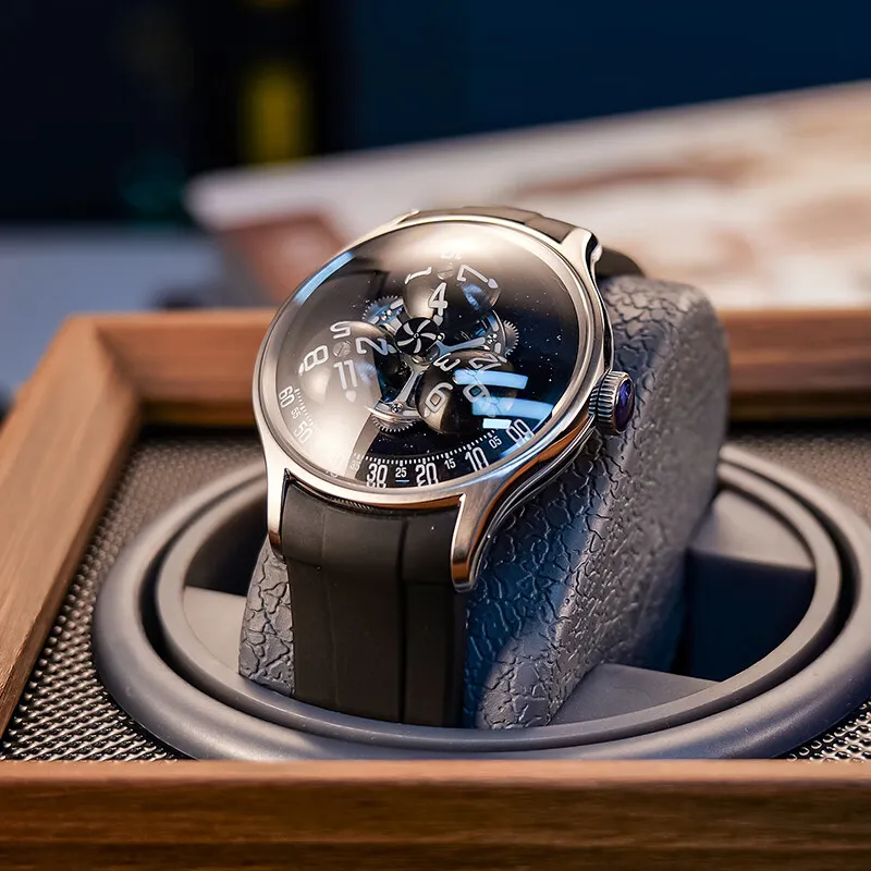 OBLVLO Automatic Mechanical Movement Watch Men's Watches Black Dial-11