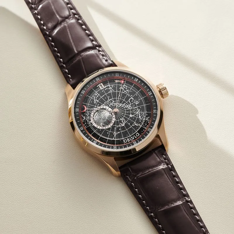 OBLVLO Automatic Mechanical Movement Watch Men's Watches Black Dial-13