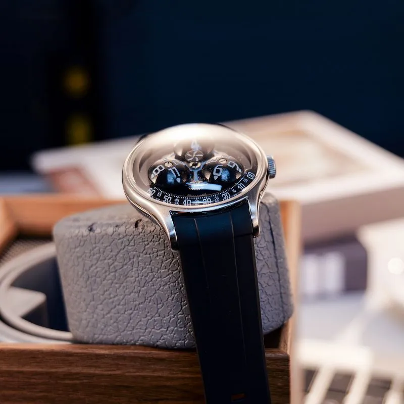 OBLVLO Automatic Mechanical Movement Watch Men's Watches Black Dial-8