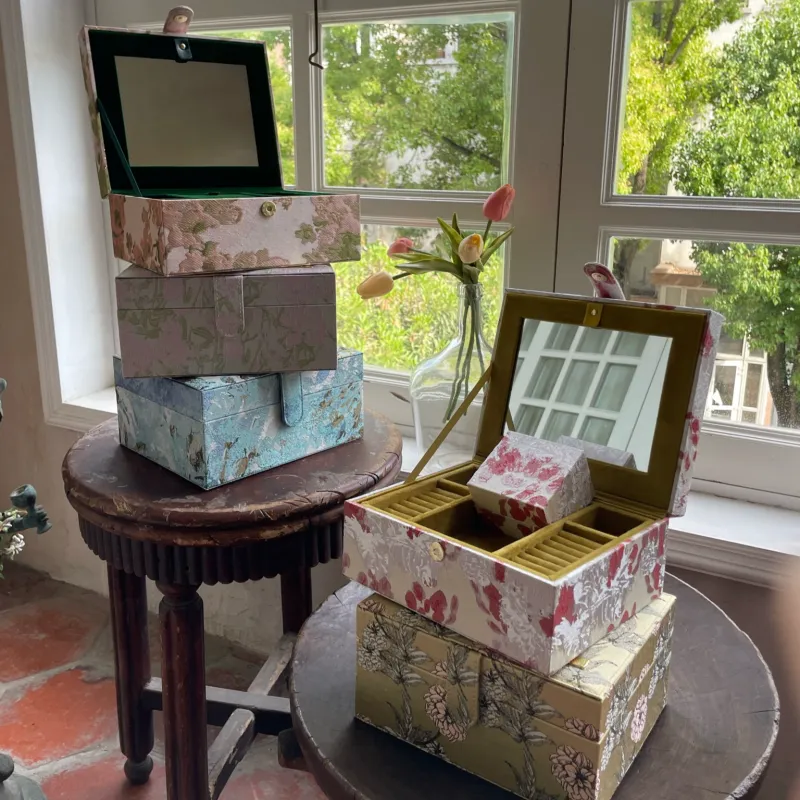 OOAK Lifestyle Series Jacquard Fabric Jewelry Boxes Women's-3