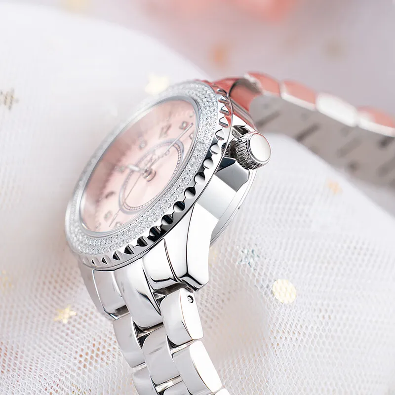 OBLVLO Automatic Mechanical Movement Stainless Steel Strap Watch Women's Watch Silver Dial-10