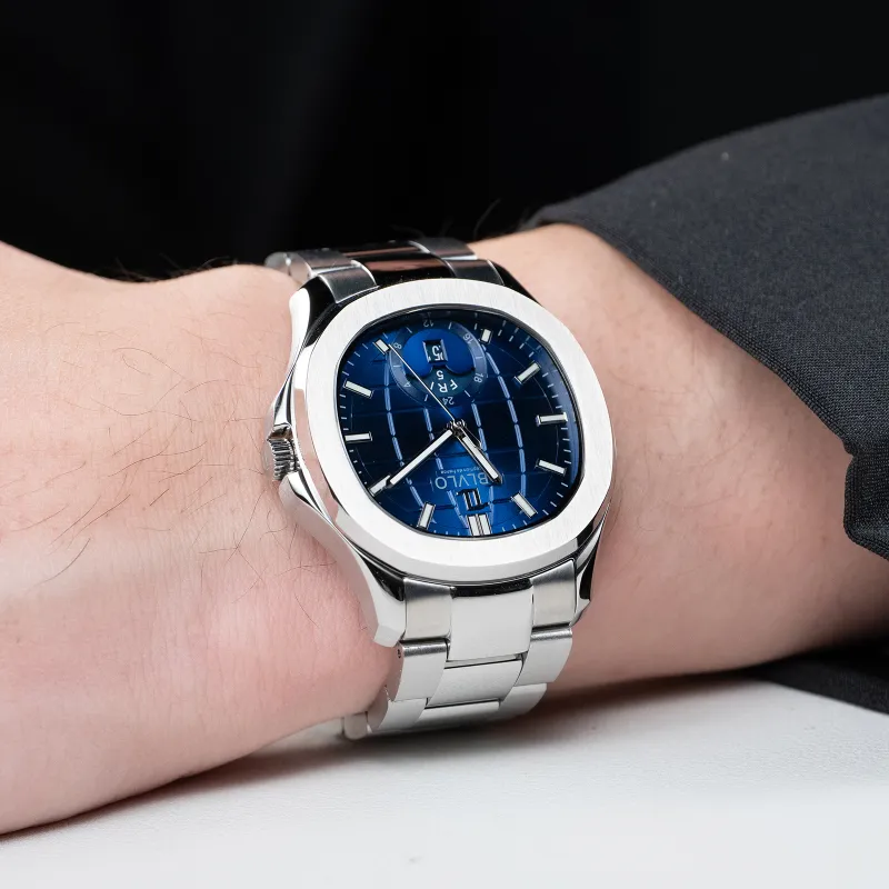 OBLVLO Automatic Mechanical Movement Stainless Steel Watchband Watch Men's Watches White Dial-4