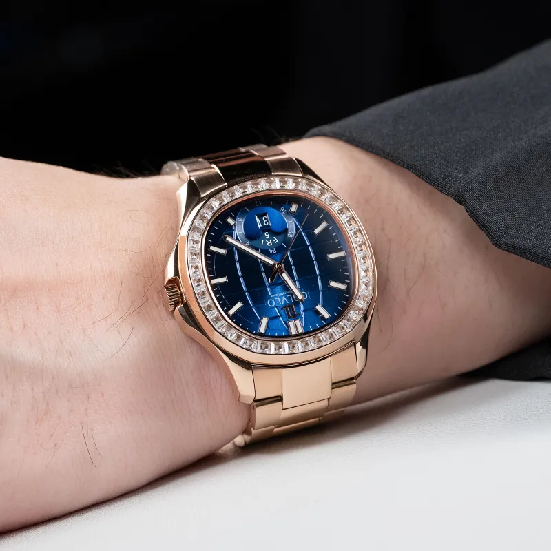 OBLVLO Automatic Mechanical Movement Watch Men's Watches Blue Dial-22