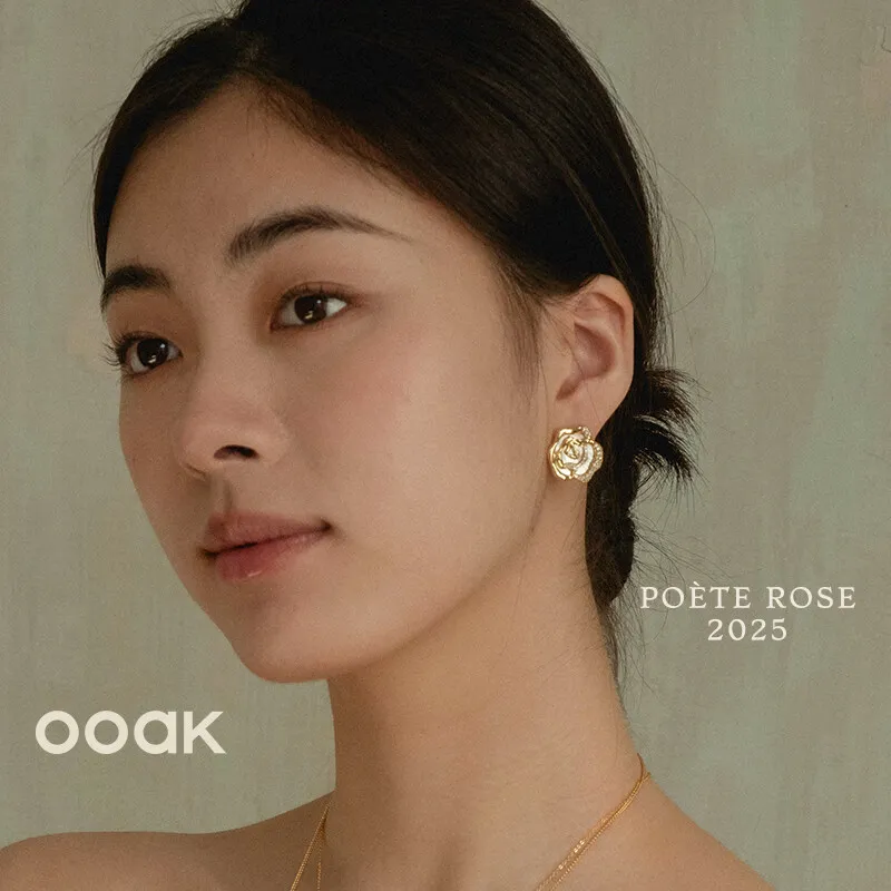 OOAK Rose Poet Collection White Mother Of Pearl Stud Earrings Women's-1