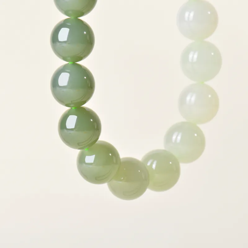 Survival Hetian Jade Bracelets Pale Greenish White Jade Women's-4