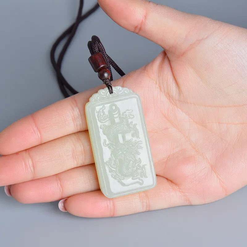 Survival Hetian Jade Pendants Unisex White Jade-1