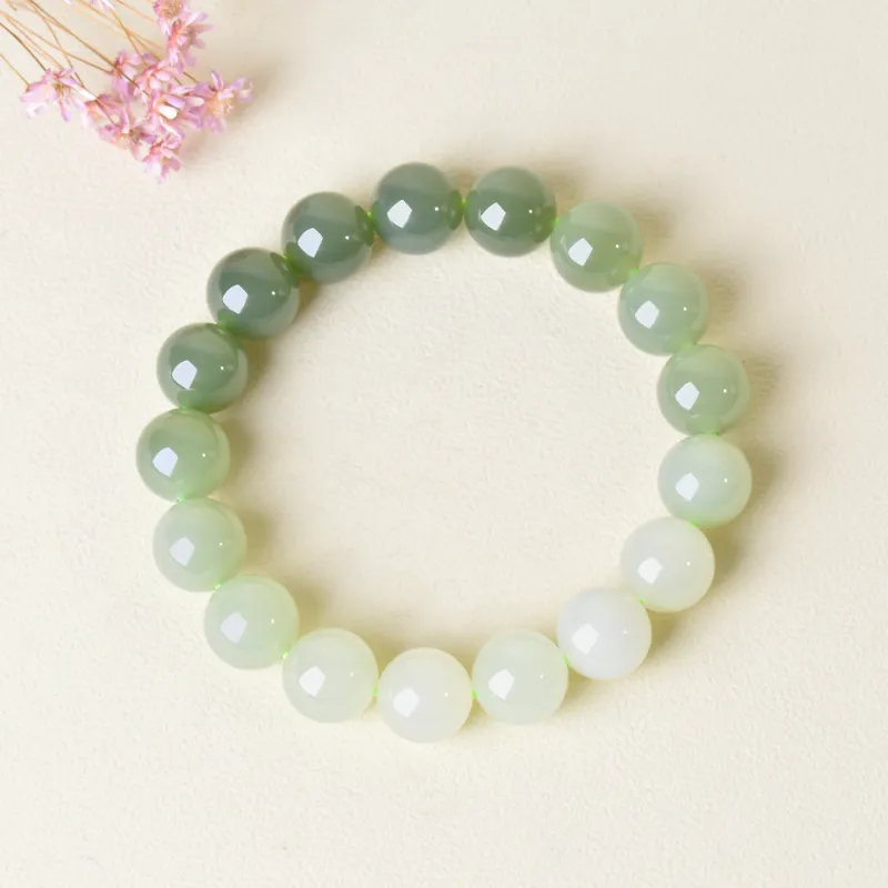 Survival Hetian Jade Bracelets Pale Greenish White Jade Women's-1