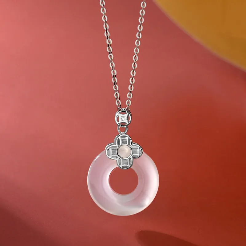 Strange Snow Natural Chalcedony Necklaces Women's-1