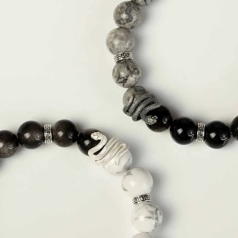 Strange Snow Obsidian Bracelets Unisex-1