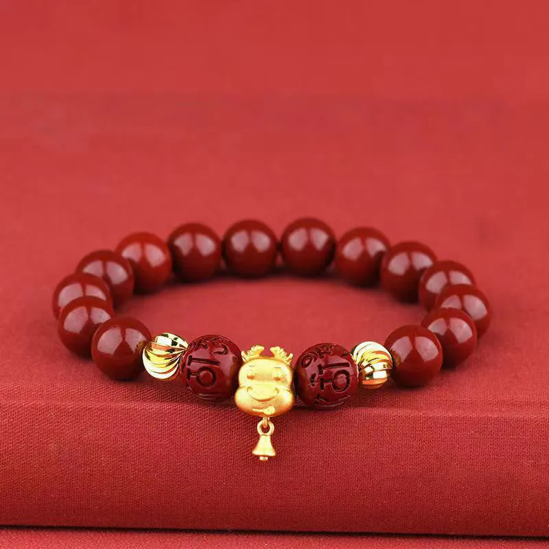 Strange Snow Reconstructed Cinnabar Bracelets Unisex-3