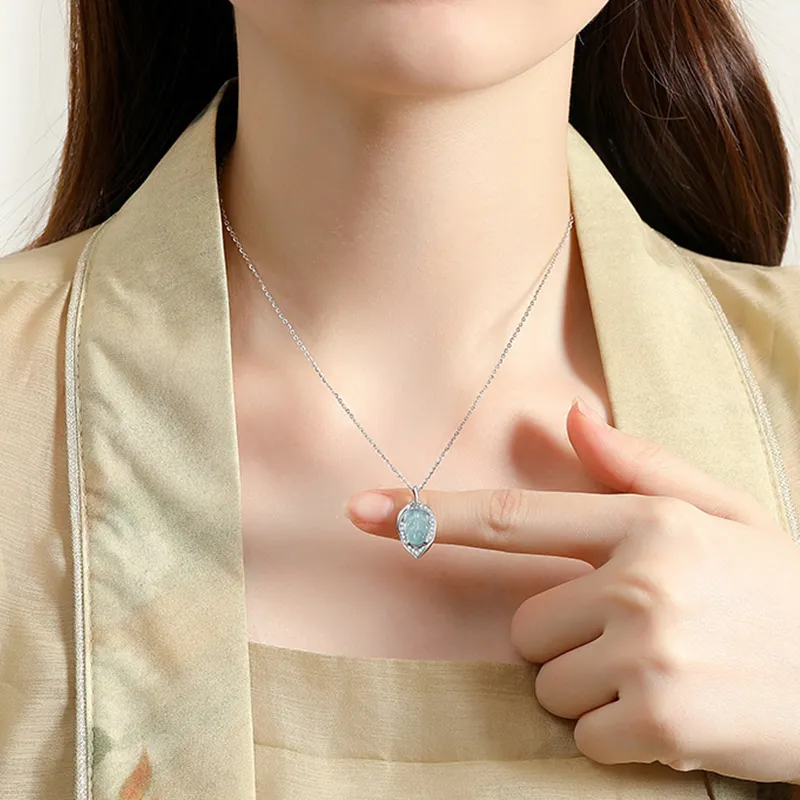 Strange Snow Glutinous Jade Jadeite Necklaces Unisex-6