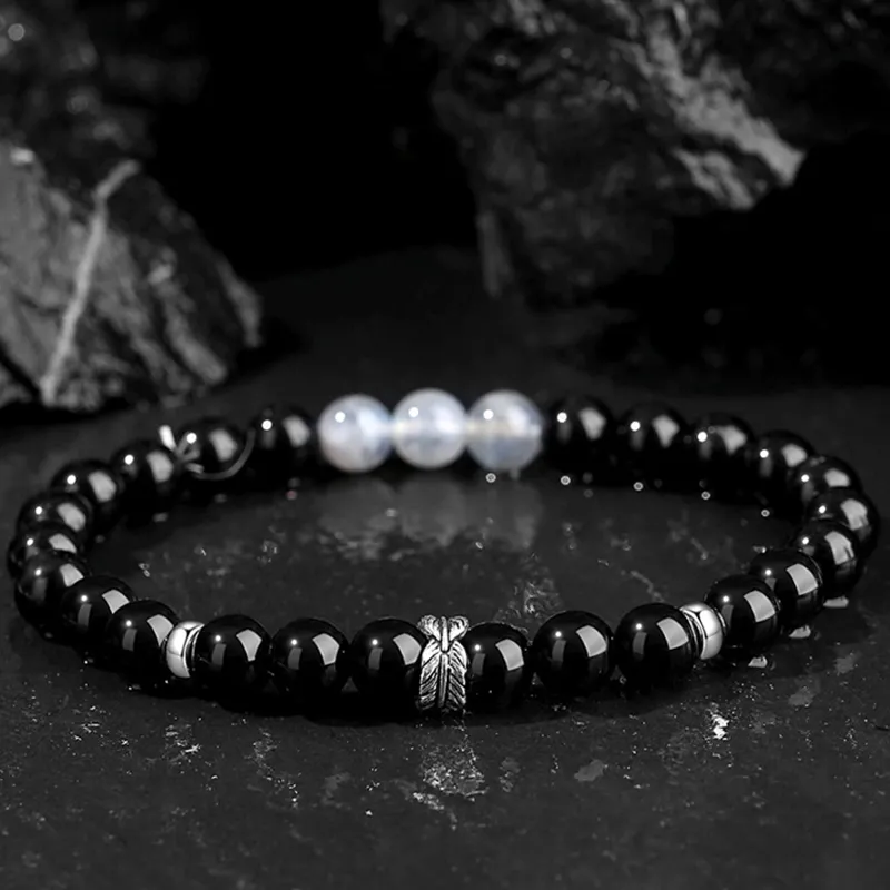 Strange Snow Obsidian Jade Bracelets Unisex-2