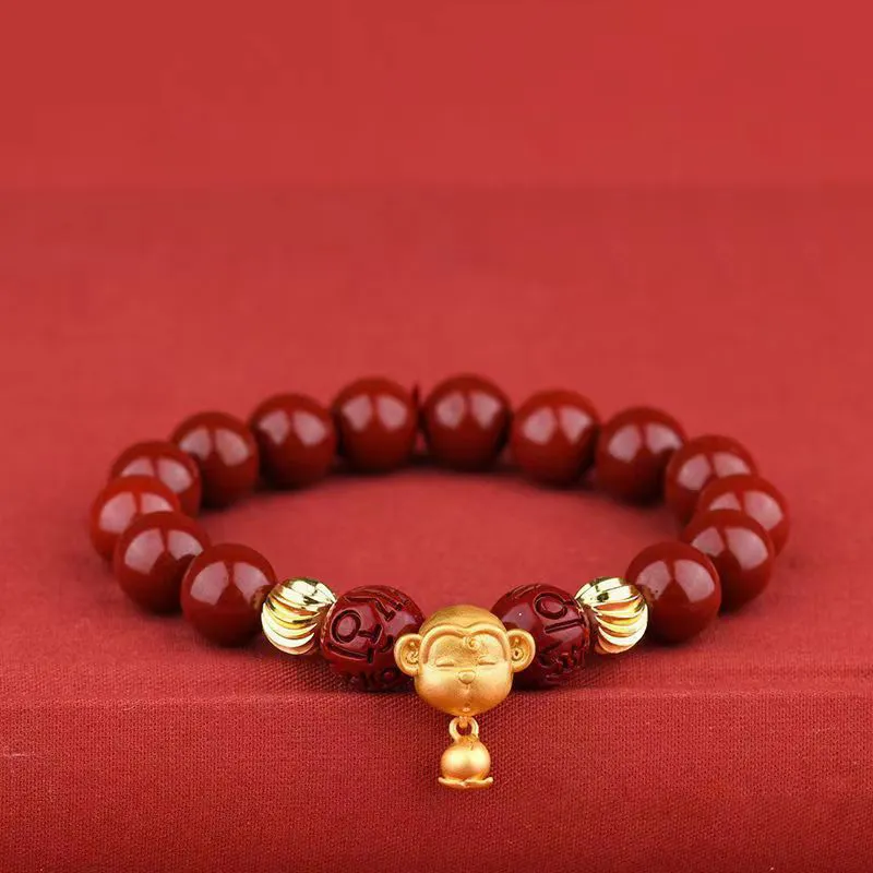 Strange Snow Reconstructed Cinnabar Bracelets Unisex-17