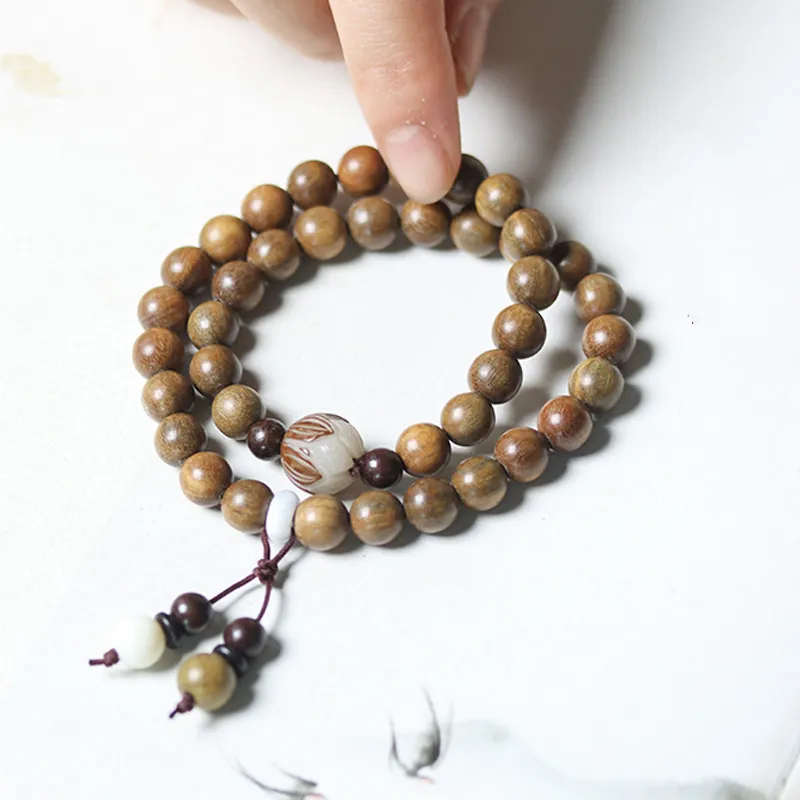 Strange Snow Green Sandalwood Wooden Bracelets Unisex-6