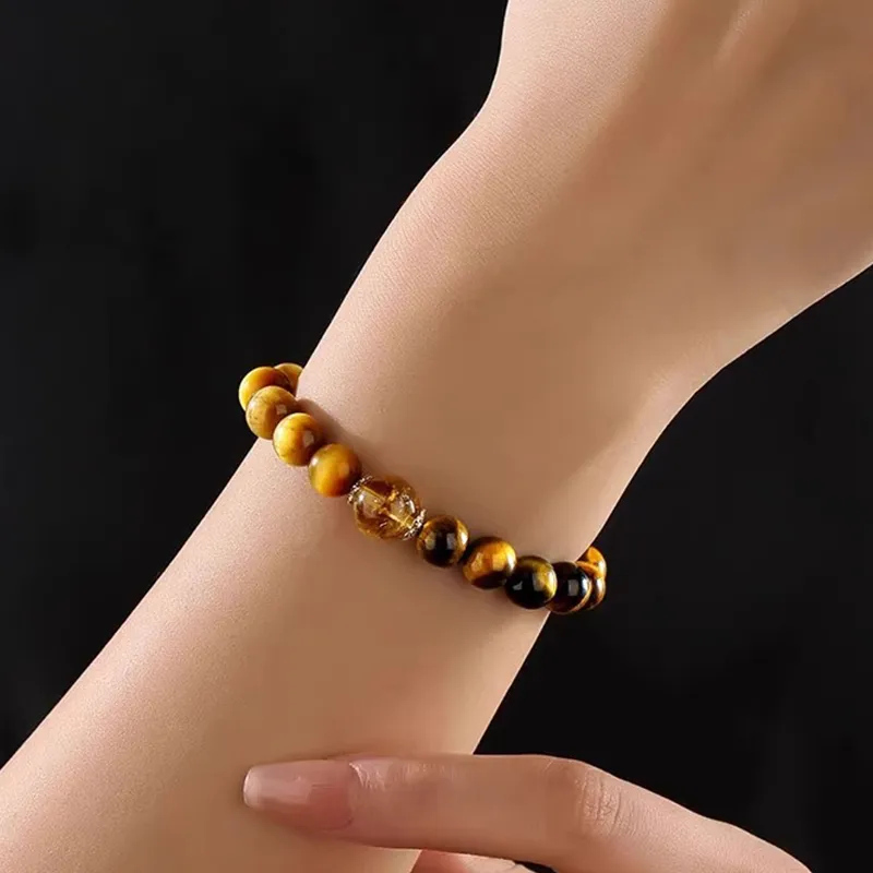 Strange Snow Tiger's Eye Stone Jade Bracelets Unisex-2