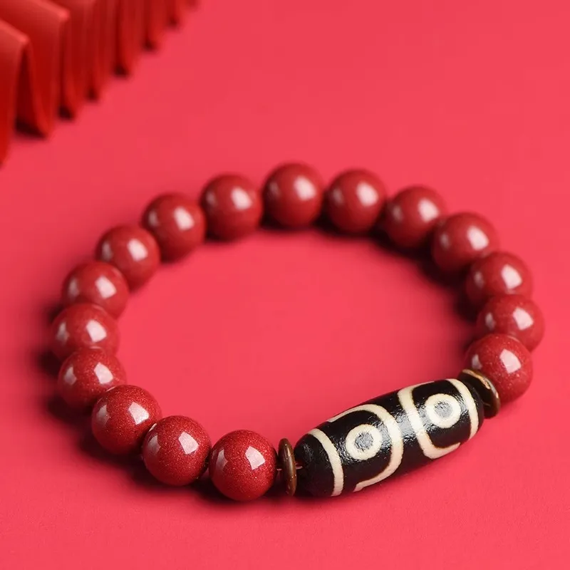 Strange Snow Reconstructed Cinnabar Bracelets Unisex-3
