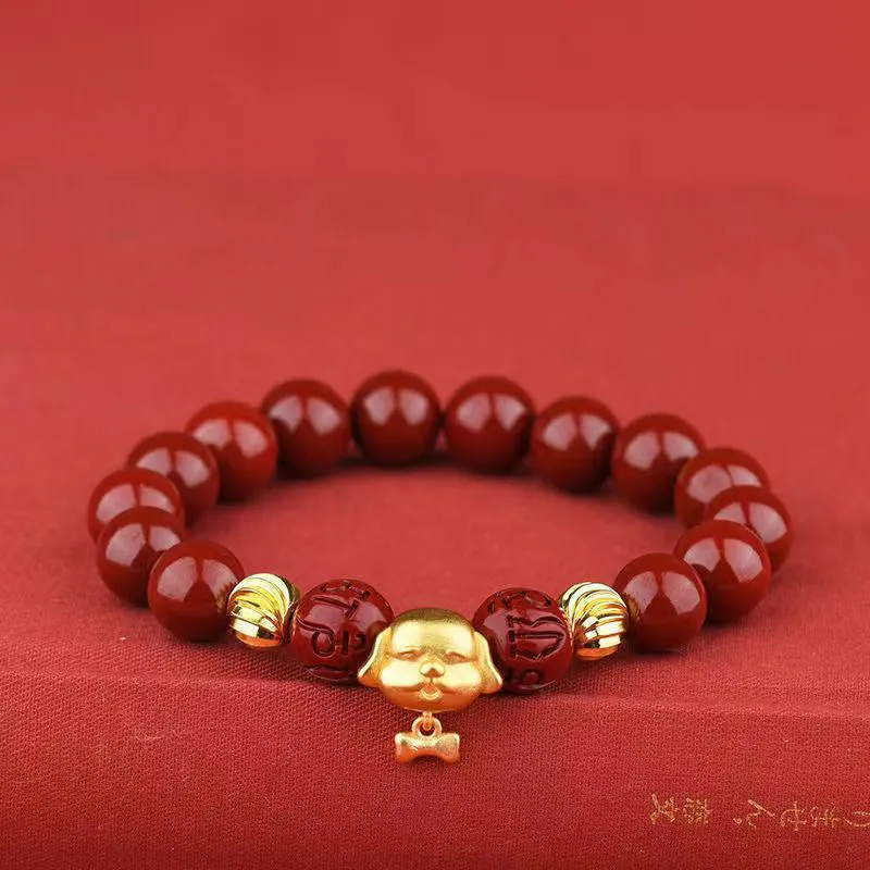 Strange Snow Reconstructed Cinnabar Bracelets Unisex-21