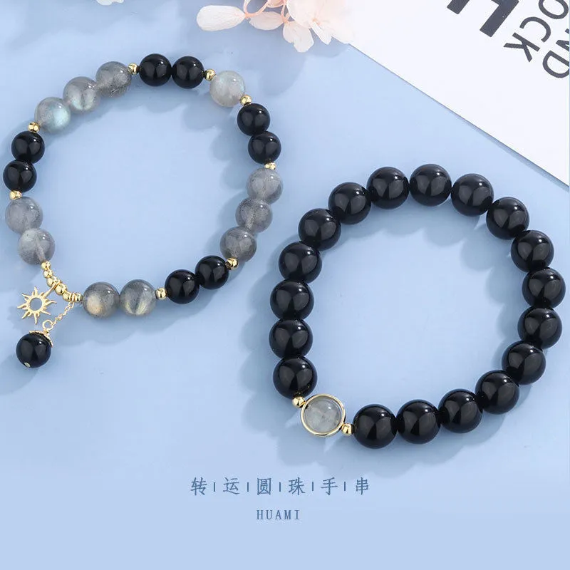 Strange Snow Obsidian Bracelets Unisex-7