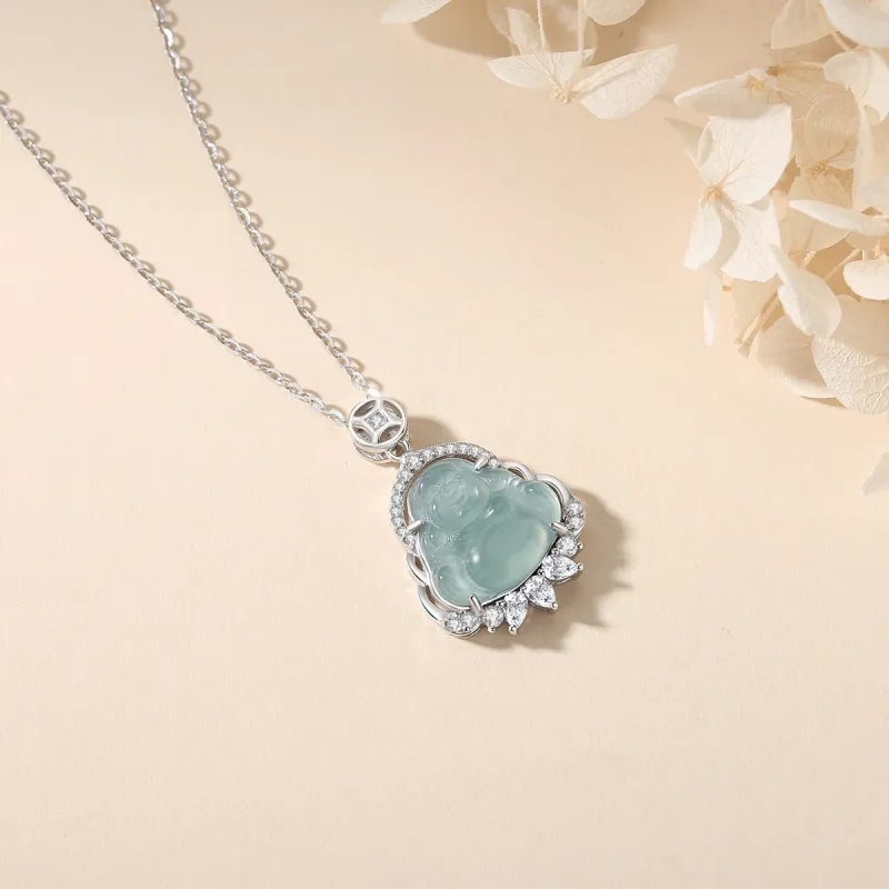 Strange Snow Ice Glutinous Jadeite Necklaces Women's-2