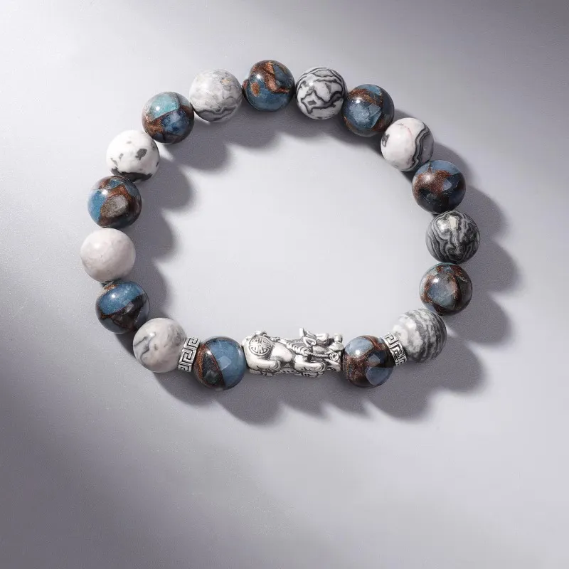 Strange Snow Map Stone Bracelets Unisex-1