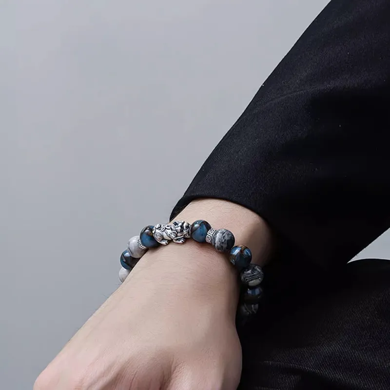 Strange Snow Map Stone Bracelets Unisex-4