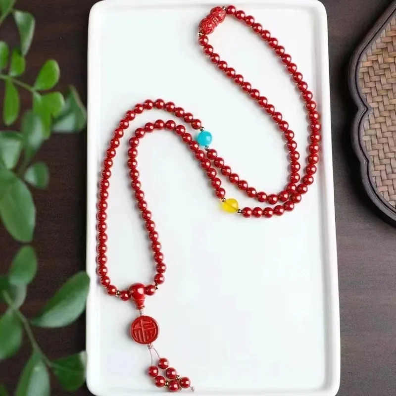Strange Snow Reconstructed Cinnabar Bracelets Unisex-3