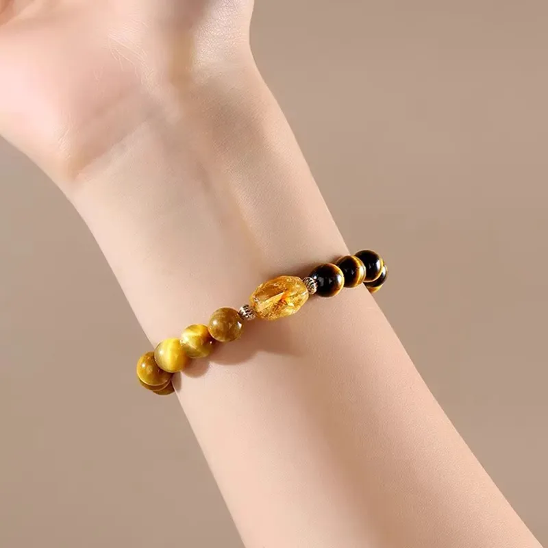 Strange Snow Tiger's Eye Stone Jade Bracelets Unisex-4