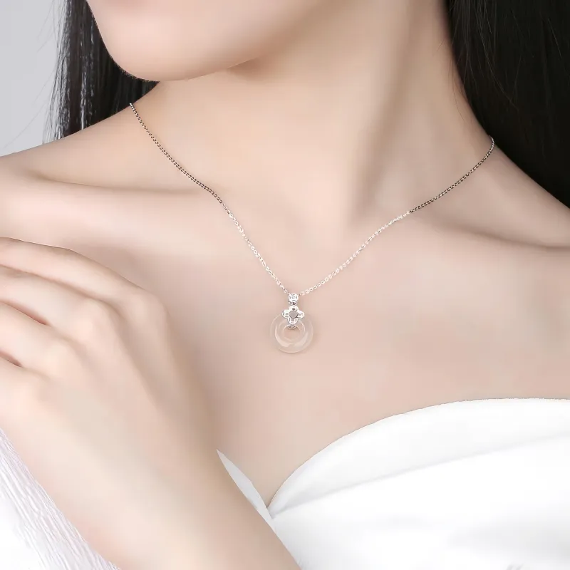 Strange Snow Natural Chalcedony Necklaces Women's-3