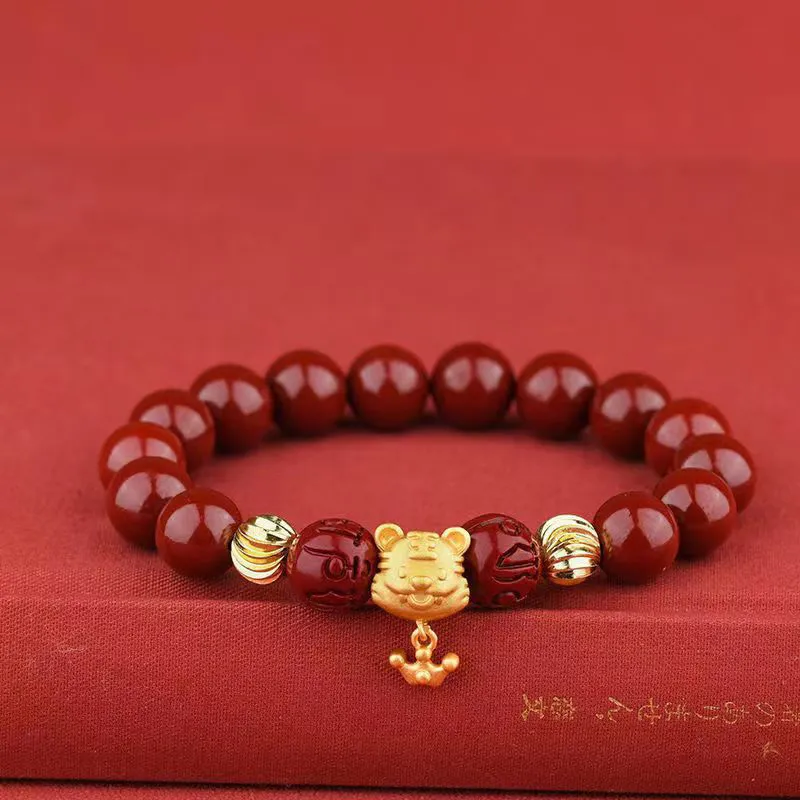 Strange Snow Reconstructed Cinnabar Bracelets Unisex-5