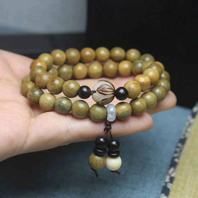 Strange Snow Green Sandalwood Wooden Bracelets Unisex-11
