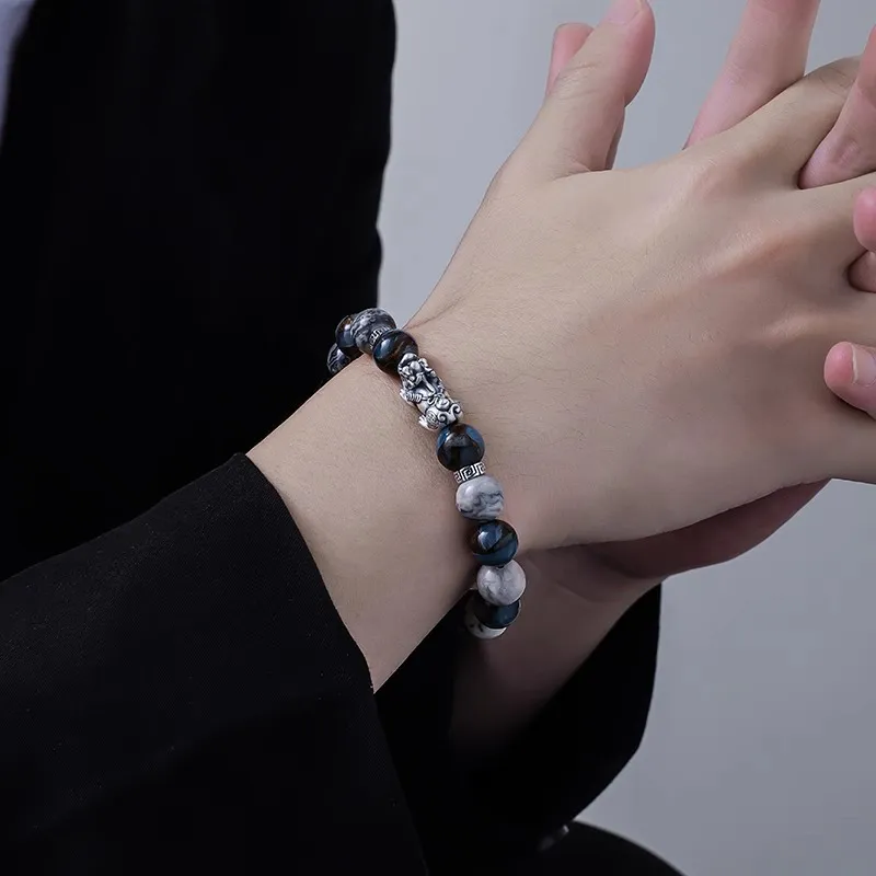 Strange Snow Map Stone Bracelets Unisex-2