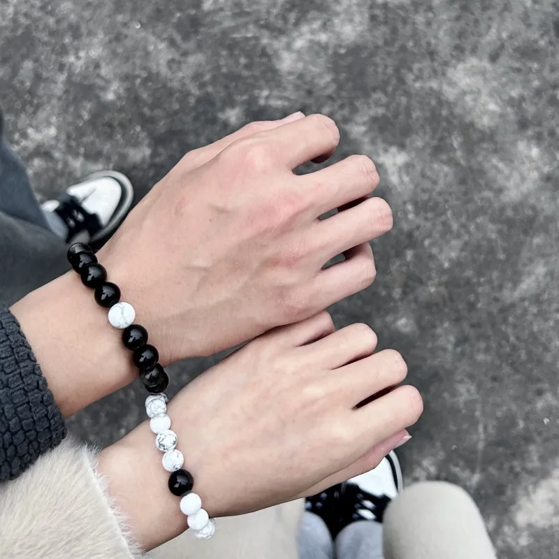 Strange Snow Obsidian Bracelets Unisex-4