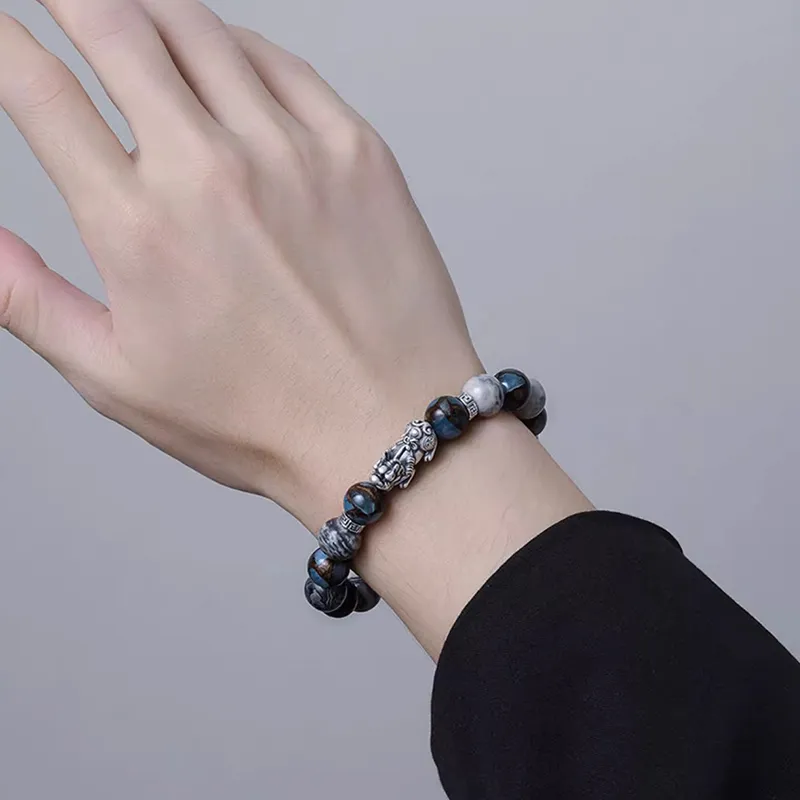 Strange Snow Map Stone Bracelets Unisex-3