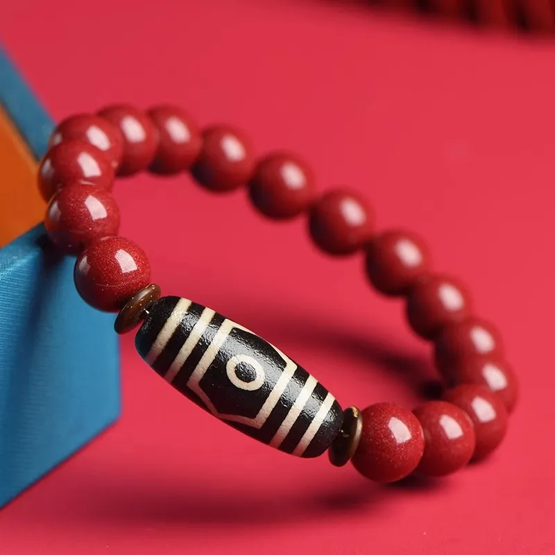 Strange Snow Reconstructed Cinnabar Bracelets Unisex-2